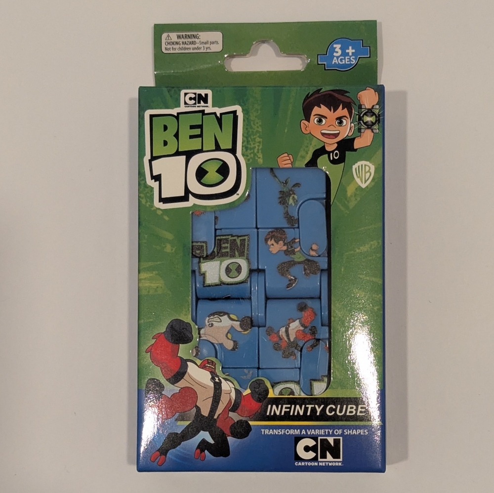 Ben 10 Green Infinity Cube Fidget Toy for Kids Stocking stuffer NIB